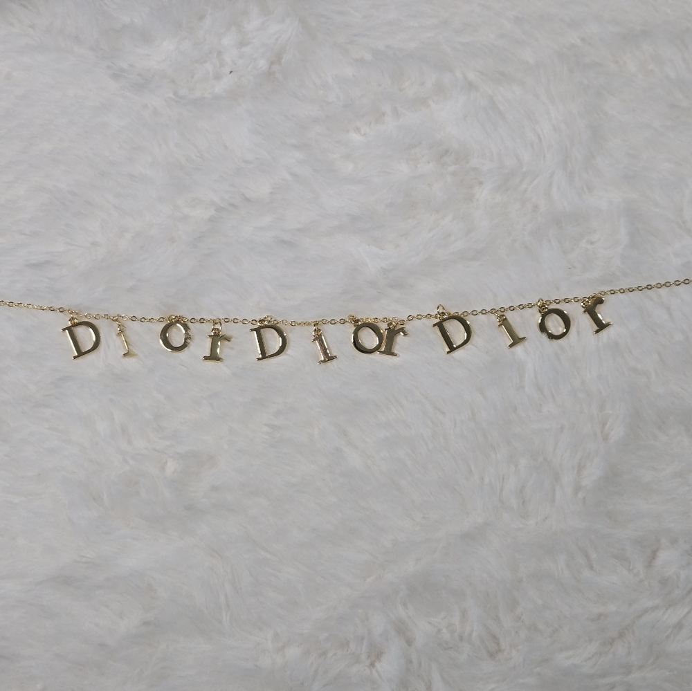 🔥🔥 Dior Gold Letter Necklace SOLD OUT RARE! 🔥 - Picture 8 of 8